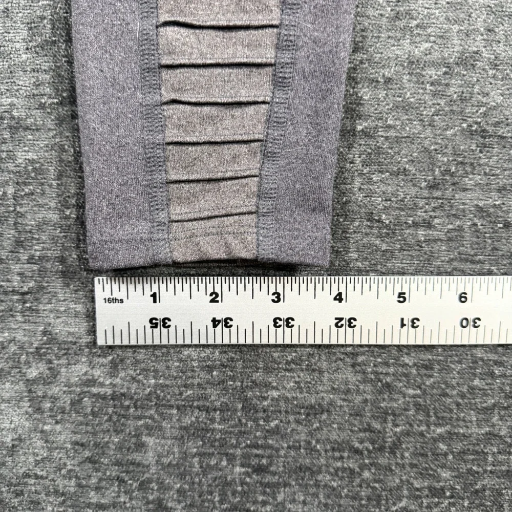 Alo Yoga Moto Leggings Charcoal Gray Heathered Mesh Detail Size XS Athletic